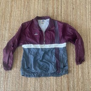 Adidas Burgundy Windbreaker